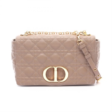 Christian Dior CARO Medium Cannage Chain Shoulder Crossbody Bag M9242UWHC Used