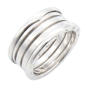 BVLGARI B-zero1 Ring 4 bands 18KWG White Gold Used unisex US size 10.75 #64