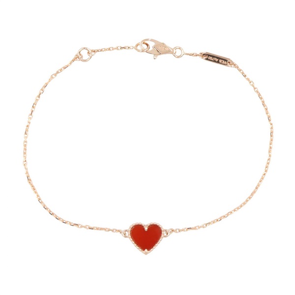 Van Cleef & Arpels Sweetheart Carnelian Bracelet VCARN59L00 18KRG Gold Women
