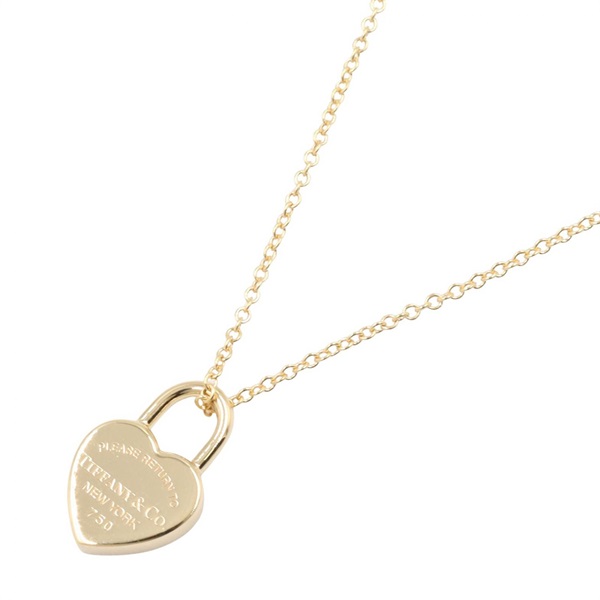 TIFFANY＆CO Heart Rock Necklace Pendant 18KYG Yellow Gold Used Women