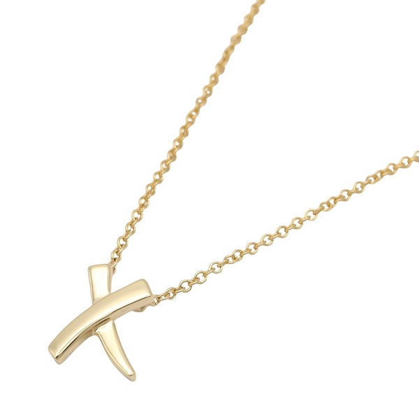 TIFFANY＆CO Kiss Necklace Pendant 18KYG Yellow Gold Used Women