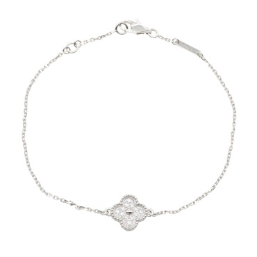 VAN CLEEF & ARPELS Sweet Alhambra Diamond Bracelet VCARO85600 18KWG Used Women