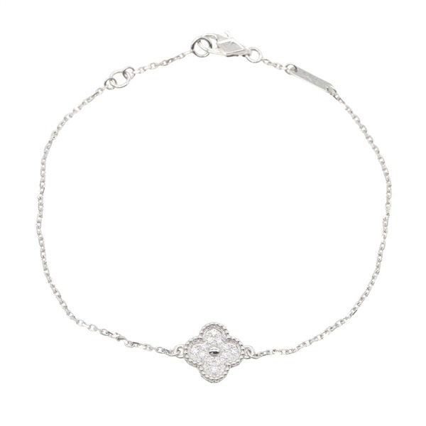 VAN CLEEF & ARPELS Sweet Alhambra Diamond Bracelet VCARO85600 18KWG Used Women
