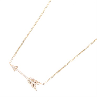 TIFFANY＆CO Arrow Diamond Necklace Pendant 18KRG Pink Rose Gold Clear Used Women