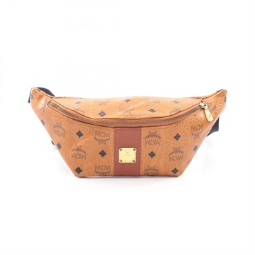 MCM Vicetos Waist bag crossbody leather Brown Used mens GHW