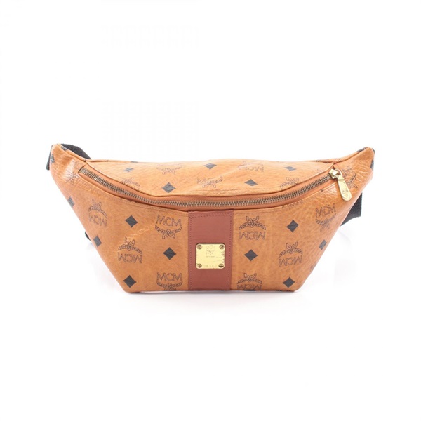 MCM Vicetos Waist bag crossbody leather Brown Used mens GHW