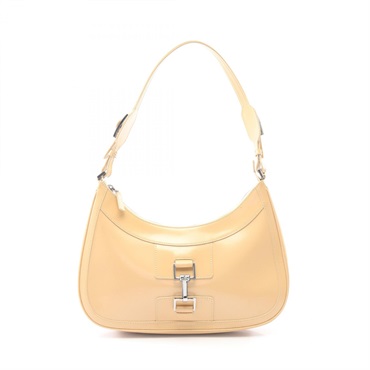 GUCCI Jackie Shoulder Handbag leather Beige SHW Used Women GG