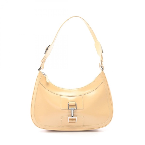 GUCCI Jackie Shoulder Handbag leather Beige SHW Used Women GG