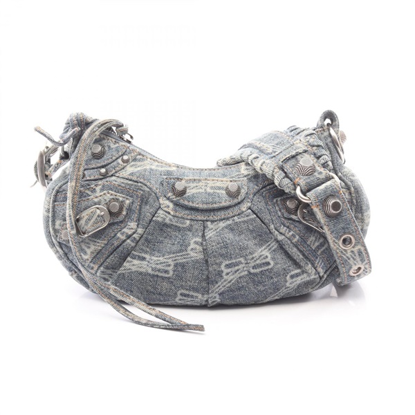 BALENCIAGA LE CAGOLE XS Shoulder Bag 6713094716 denim Blue Used Women