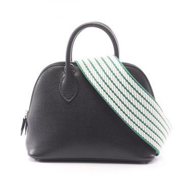 HERMES Bolide 1923 Mini shoulder Handbag W 085695CK Chevre Black Used Women SHW