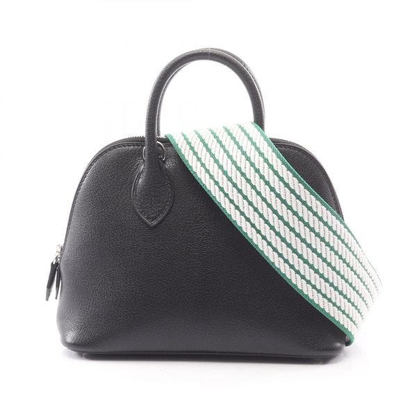 HERMES Bolide 1923 Mini shoulder Handbag W 085695CK Chevre Black Used Women SHW