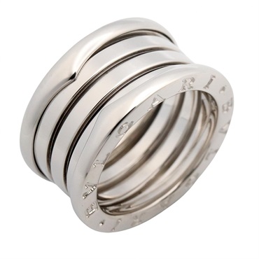 BVLGARI B-zero1 Ring 4 bands 18KWG White Gold Used unisex US size 5.75 #51