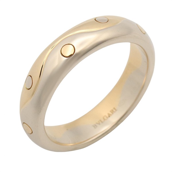 BVLGARI Onda Ring 18KYG Yellow Gold 18KWG White Used unisec Us size 6.25 #52