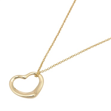 TIFFANY＆CO Open Heart Necklace Pendant 18KYG Yellow Gold Used Women