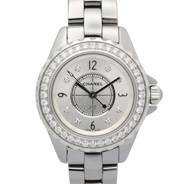 CHANEL J12 Chromatic Diamond Wrist Watch Quartz titanium ceramic Used Women