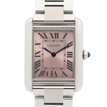 CARTIER Tank Solo SM Wrist Watch W5200000 Quartz Stainless Steel Used Women