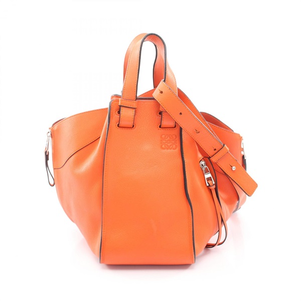 LOEWE HAMMOCK SMALL shoulder Handbag leather Orange Used Women