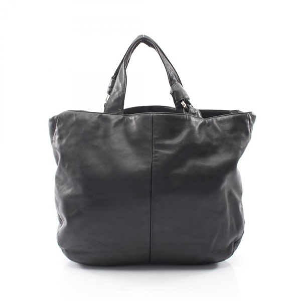 LOEWE anagram Tote Bag leather Black Used unisex