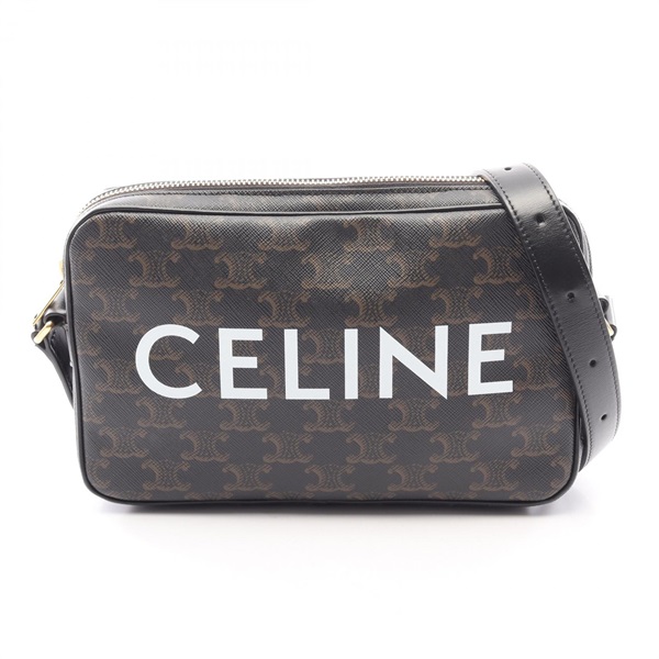 CELINE Triomphe Medium Messenger crossbody Shoulder Bag 194502CIM canvas leather