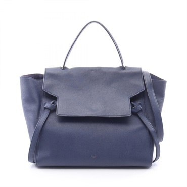 CELINE BELT MINI shoulder Handbag 176103 leather Blue Used Women