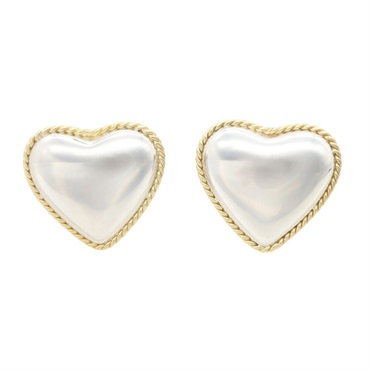 TIFFANY＆CO Heart Pierced Earrings 18KYG Yellow Gold Used women