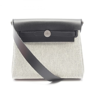HERMES Herbag Zip Mini Shoulder Crossbody Bag 085414CK Canvas leather SHW Used K