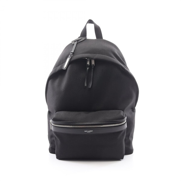SAINT LAURENT PARIS City Backpack 534967GIV3F1000 canvas leather Black Used