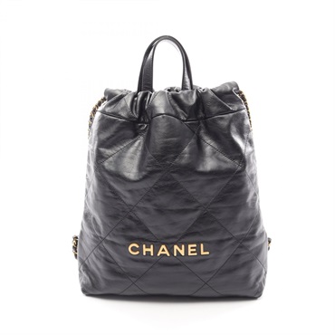 CHANEL chanel 22 small Backpack leather Black GHW Used Women