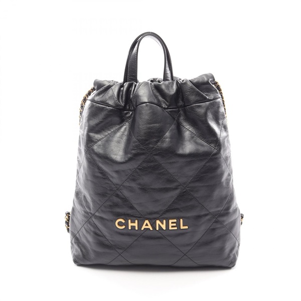 CHANEL chanel 22 small Backpack leather Black GHW Used Women
