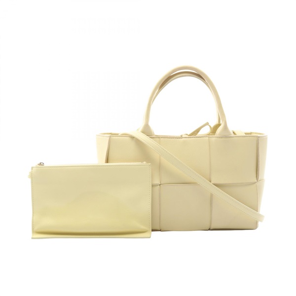 BOTTEGA VENETA Mini Arco 2WAY Tote Bag leather Yellow Used Women BV