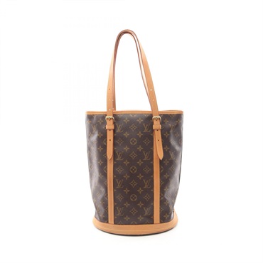 LOUIS VUITTON Bucket GM Shoulder Bag M42236 Monogram canvas leather Brown Used