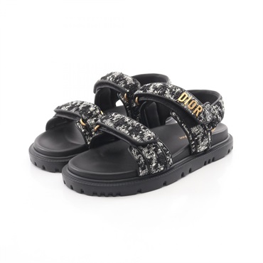 Christian Dior DIORACT Act Sandals Fabric Black #38 Used Women