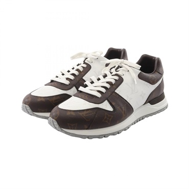 LOUIS VUITTON LV Trainer Line Monogram Sneakers canvas Brown White Used Women #8