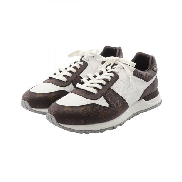 LOUIS VUITTON LV Trainer Line Monogram Sneakers canvas Brown White Used Women #8