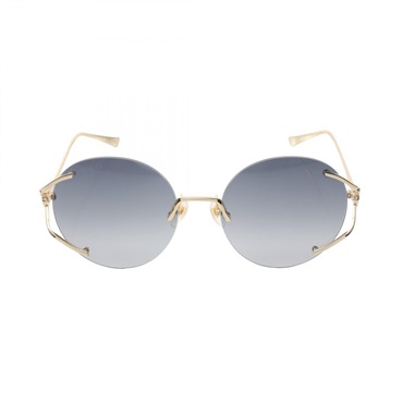 GUCCI Sunglasses eyewear Gold Plated Plastic Black Used Women