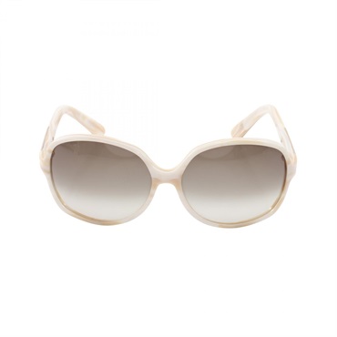 GUCCI Gradation lens Sunglasses eyewear Plastic White Used Women