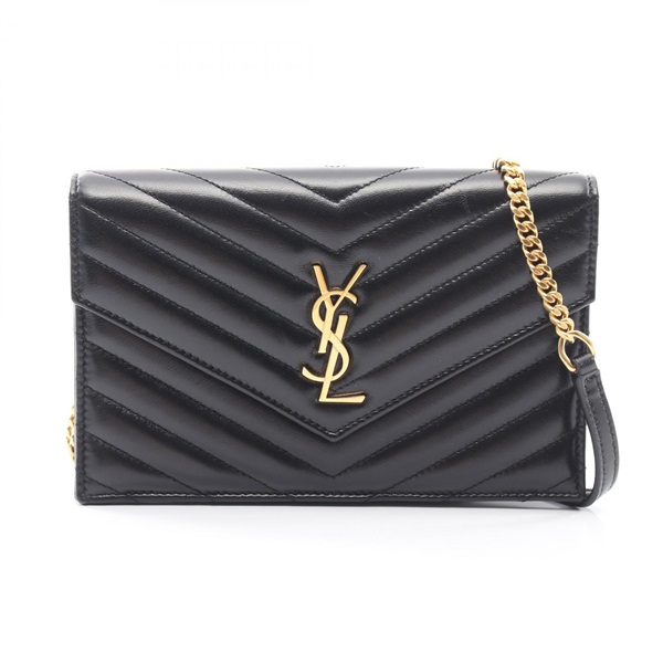 SAINT LAURENT PARIS Cassandra Envelope chain crossbody Shoulder Bag 742920 black