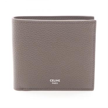 CELINE Bifold Wallet Card Holder 10B653GTZ09SR leather Gray NEW