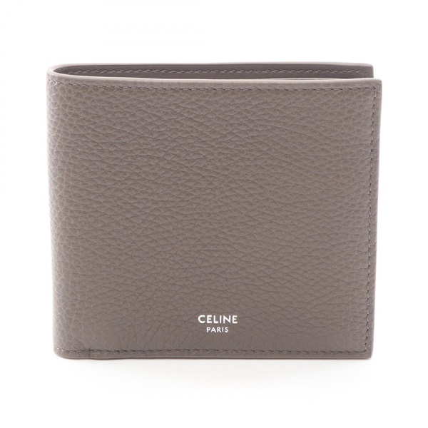 CELINE Bifold Wallet Card Holder 10B653GTZ09SR leather Gray NEW