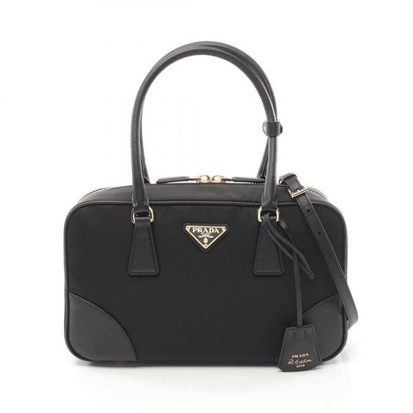 PRADA RE-EDITION 1978 RE-NYLON TESSUTO+SAFFIANO Medium Double Handle Handbag