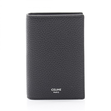 CELINE Vertical Card Holder Card Case 10K873GTH38SI leather Black NEW mens