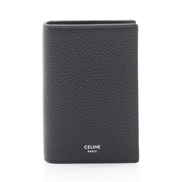 CELINE Vertical Card Holder Card Case 10K873GTH38SI leather Black NEW mens