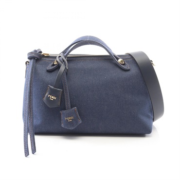 FENDI BY THE WAY SOFT MEDIUM Reversible Shoulder Crossbody Handbag denim NEW