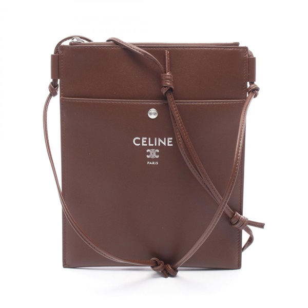 CELINE Sharp Pouch Takeaway Shoulder crossbody Bag L103B2K0519KE leather brown