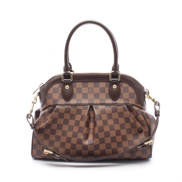 LOUIS VUITTON Trevi PM Shoulder Handbag N51997 Damier Ebene canvas leather Used