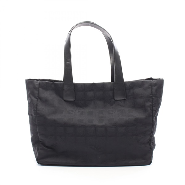 CHANEL New Travel Line MM Tote Bag A15991 leather Nylon canvas Black GHW