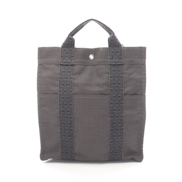 HERMES Herline Ad MM Rucksack Backpack Nylon canvas Gray Used Women SHW