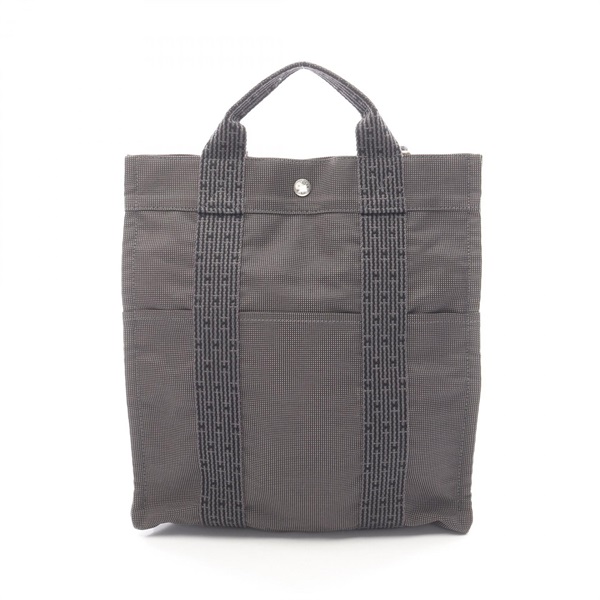 HERMES Herline Ad MM Rucksack Backpack Nylon canvas Gray Used Women SHW