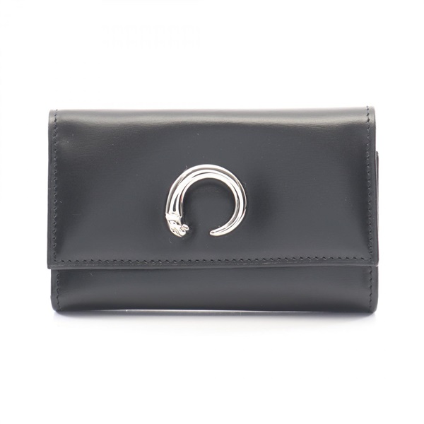 CARTIER PANTHERE 6 Key's holder case leather Black Used Women