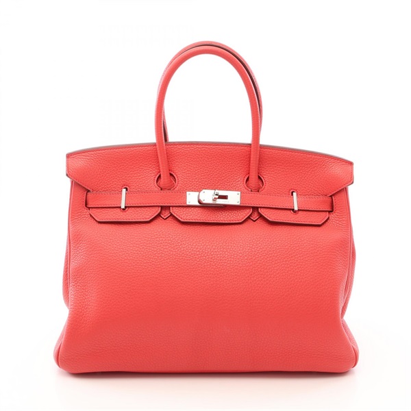 HERMES Birkin 35 Handbag Clemence leather Pink Bougainvillier SHW Used Women N